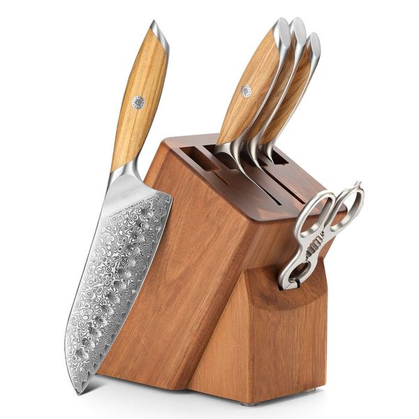 The Gourmet Line: Damascus Chef Knife Set - 6-Piece
