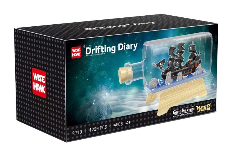 Wisehawk Black Pirates Ship - 1226 Pieces (20.2cm Tall)