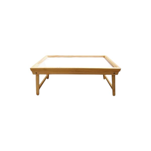1 Flat wooden table Serving tray With Legs