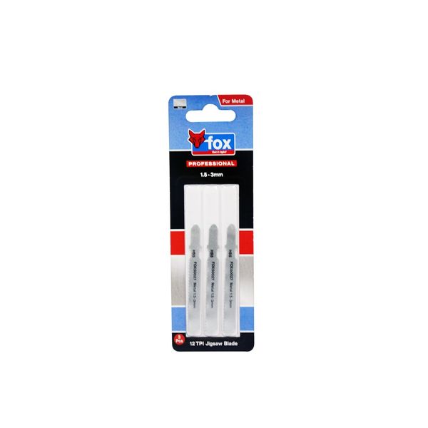 Jigsaw Fox Tshank Metalcut Blade 1.5-3Mm P3 - 3 Pack