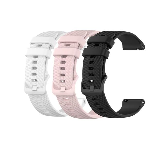 3pcs Compatible With Garmin Vivoactive 4S/Venu 2S Silicone Watch Strap,18mm