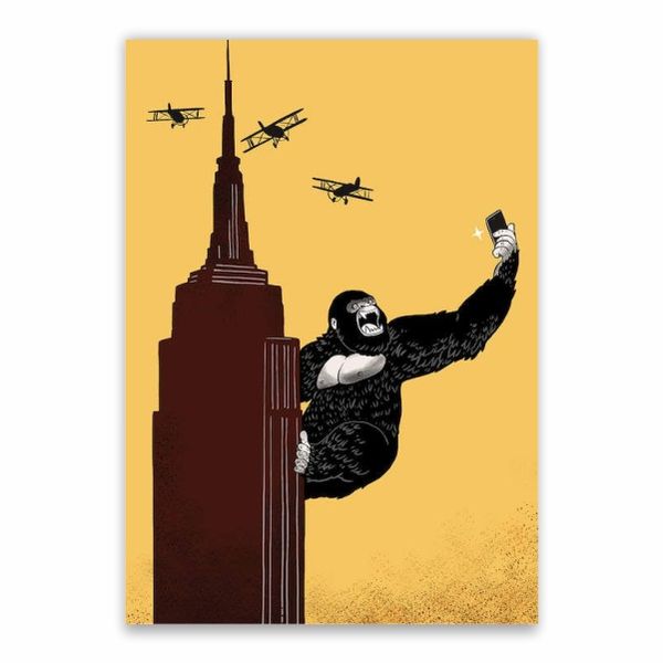 King Kong Selfie Empire State Building - A1 Poster