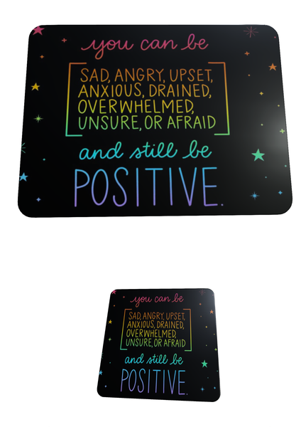 Be Positive - Mouse Pad And Coaster Set