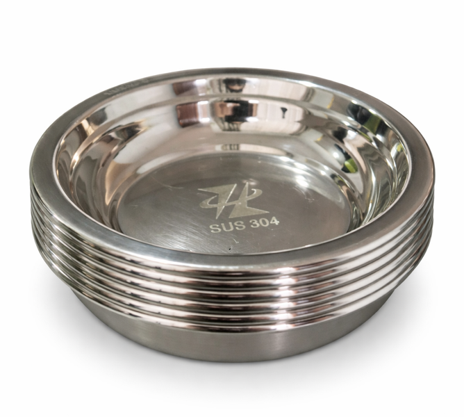 4 Pack Stainless Steel Prep &amp; Serving Bowls 14cm