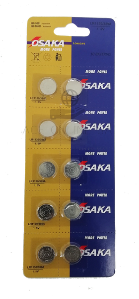 2x Osaka Battery LR1130/389A 1.5V- 10 pack