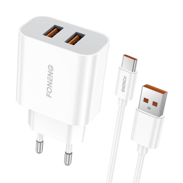 Fast Charger Foneng Dual USB Charger EU45 Type-C 45W EU45