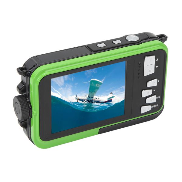 Waterproof Digital Camera, 48MP 2.7K, Dual Screen, for Snorkeling
