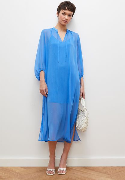 Texture Chiffon Kaftan Dress