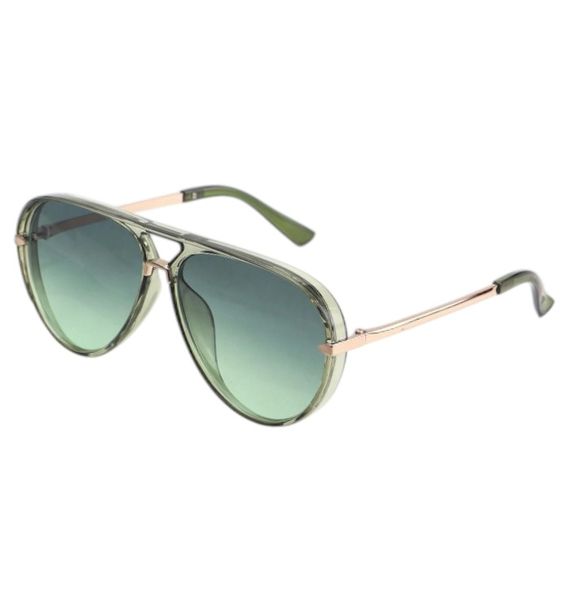 Aviator Style Metallic Rim Sunglasses With Tinted Lenses - Black &amp; Gold