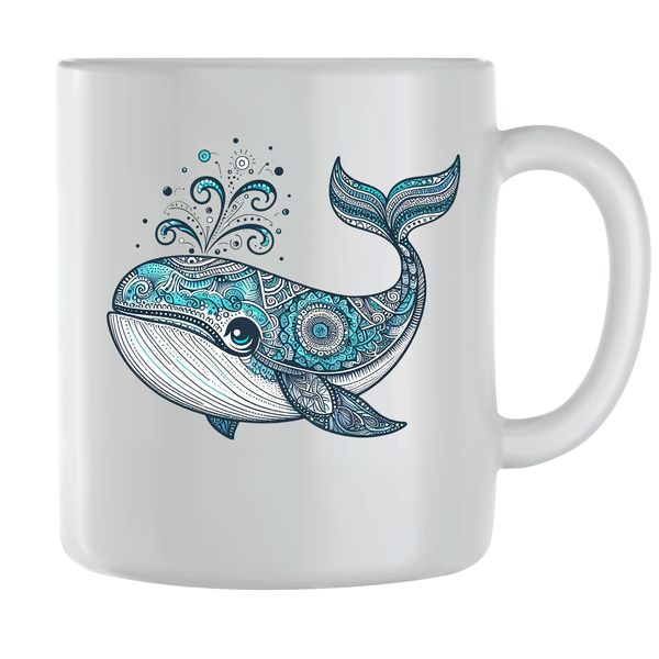 Whale4 Coffee Mugs for Men Women Sealife Graphic Design Cups Present 121