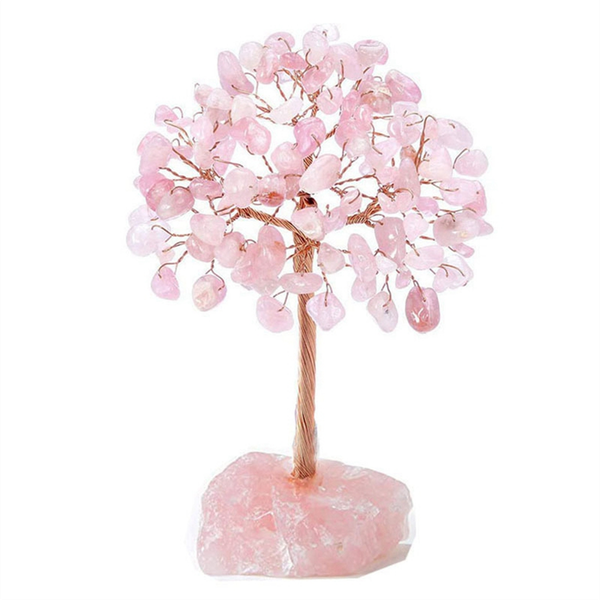 Rose Quartz Crystal Tree Artificial Crystal And Healing Stone Tree
