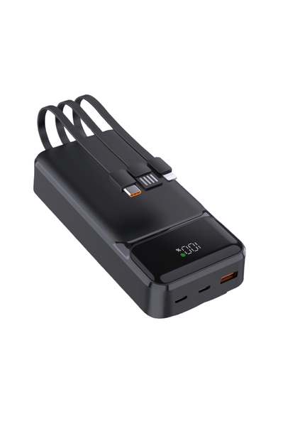 TechZA Power Bank with Built-in Cables &amp; Wireless Charging (TZ208-PB)