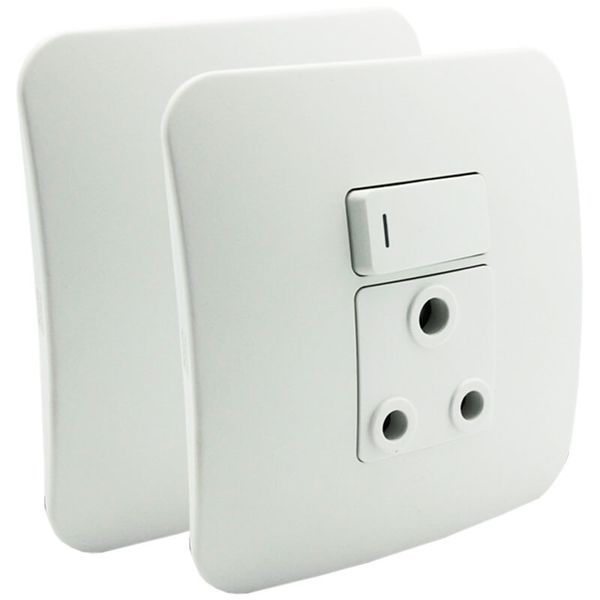 Veti Single Switched Plug Wall Socket - Pack of x2 (VG21W)