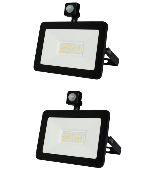 JB Luxx High Quality 50W LED Flood Light with Motion Sensor - Set of 2