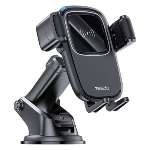YESIDO - C187 - 15W Wireless Quick-Charge Phone Holder - Black