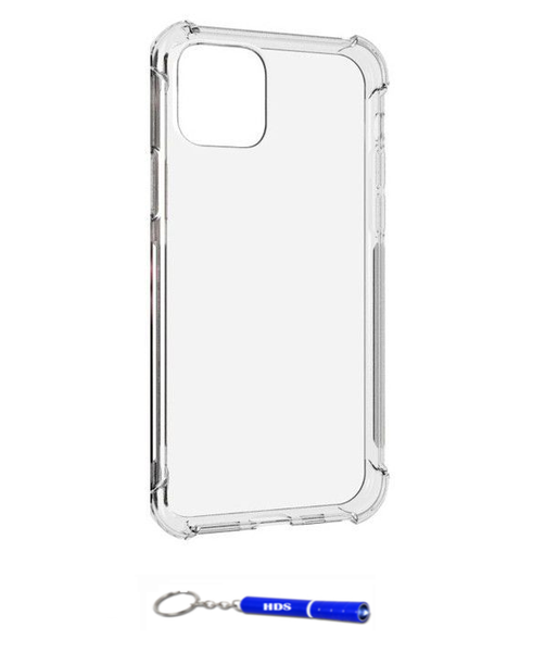 Anti Burst Clear Protective Cover for Iphone 13 pro with branded HDS torch
