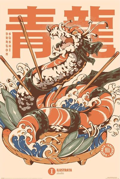 Ilustrata (Dragon Sushi) Poster