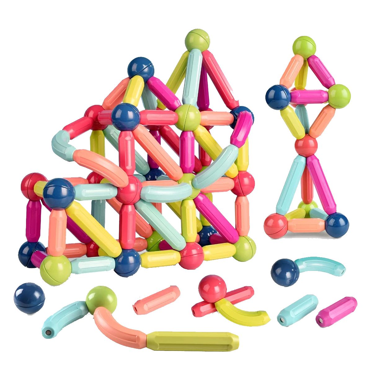 64 Piece Sticks Tangram Kids Puzzle Educational Game Set