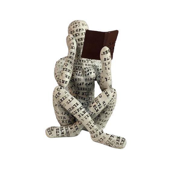 Alphabet Reading Statue Home Decor Ornament