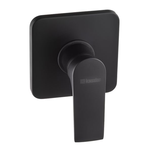 Brass Matt Black Square Shower Mixer