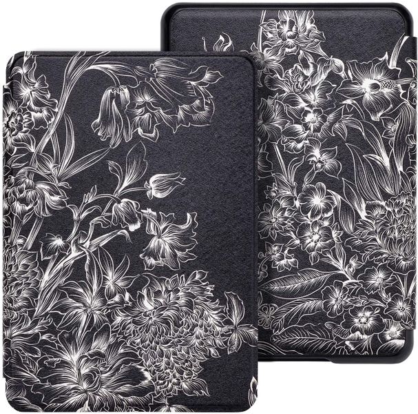 Walnew Case Fits Kindle Paperwhite 10th Generation Black Flower