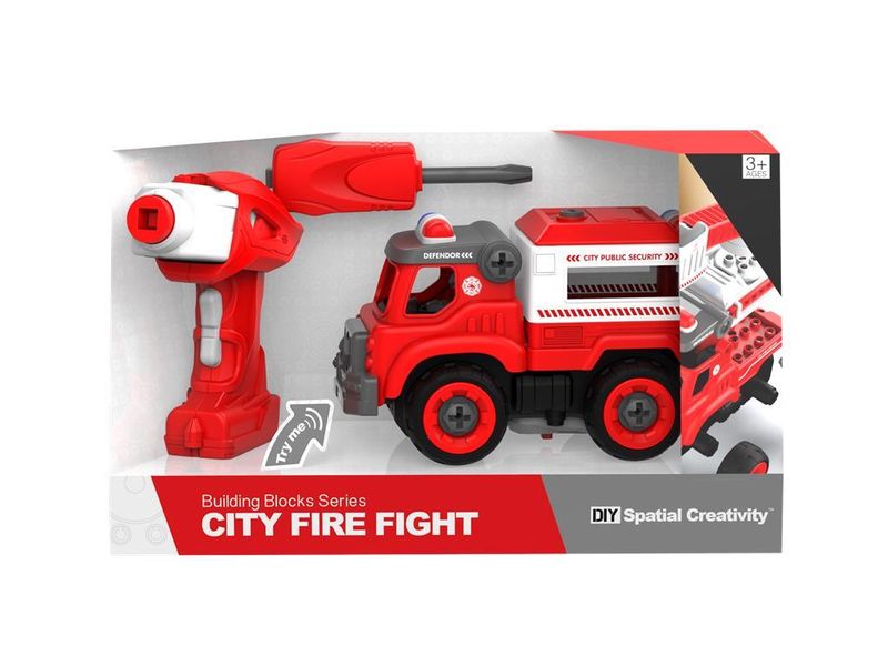 City Fire Truck Take Apart With Infrared Remote Control