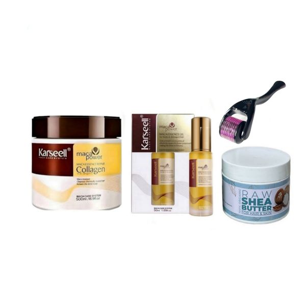 Karseell Maca Essence Repair Collagen Mask, Hair Oil Serum Butter &amp; Roller