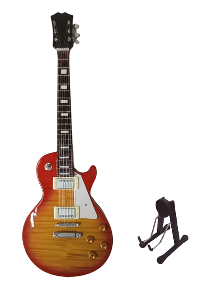 Ornamental Mini Wooden Guitar (Les Paul Sunburst) 8xm x 26cm