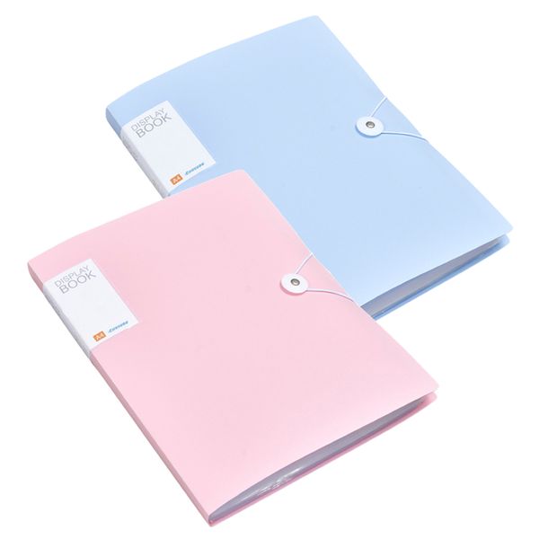 Office Stationery Portable A4 Sleeve Blue &amp; Pink File Folder Set of 2(31cm)