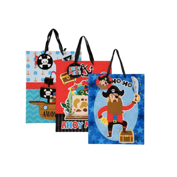 Pirate Gift Bag Large- Set Of 3
