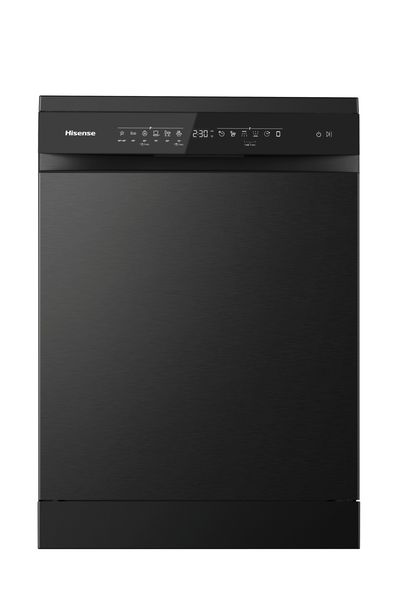 Hisense 15 Place Smart Dishwasher with Corner Boost &amp; Auto Door Open- Black