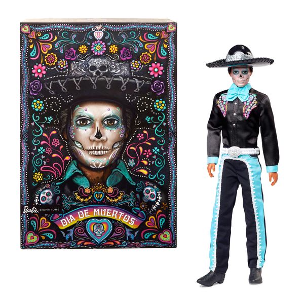 Barbie Signature Día De Muertos 2024 Collectible Ken Doll in Black Suit