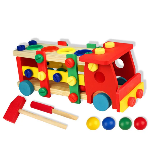 Wooden Assembly Car- Montessori Early Development Toy for Kids - DIY Toy