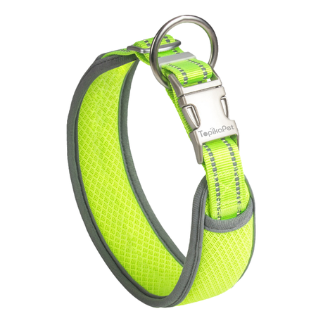 TopikaPet - Adjustable Dog Collar with Titanium Clip & Reflective Strips Image