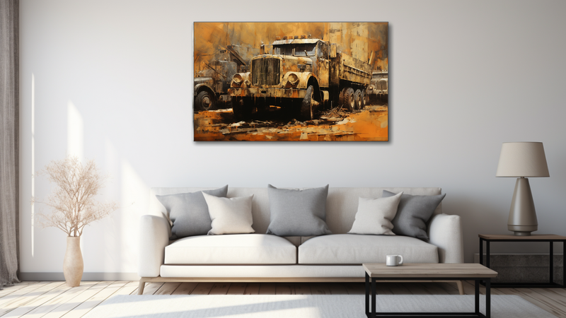 Canvas Wall Art -Rustic Relics Abstract - HD0525