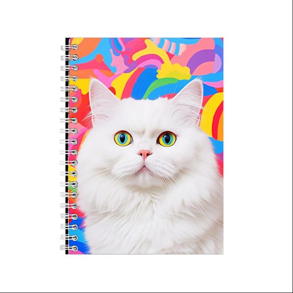WHITE CAT IN GROUP OF 2 A5 Notebook Gift Idea Notepad 229