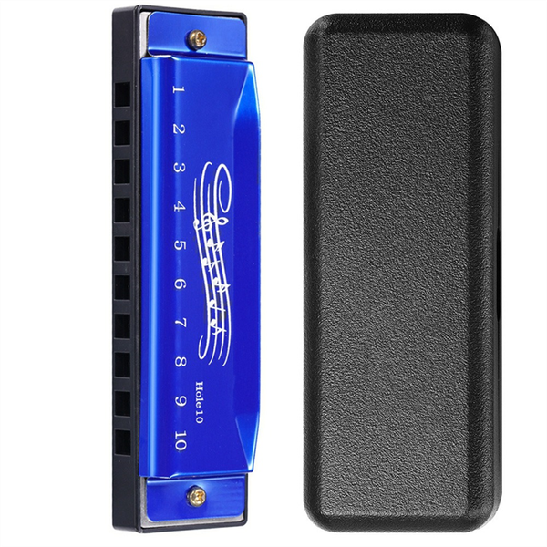 10 Holes Key Of C Blues Harmonica Musical Instrument