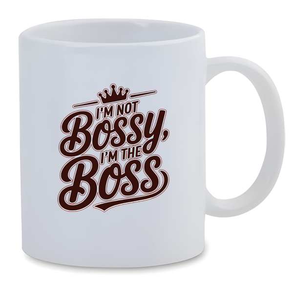 White Ceramic Mug 350ml - Im Not Bossy, Im The Boss