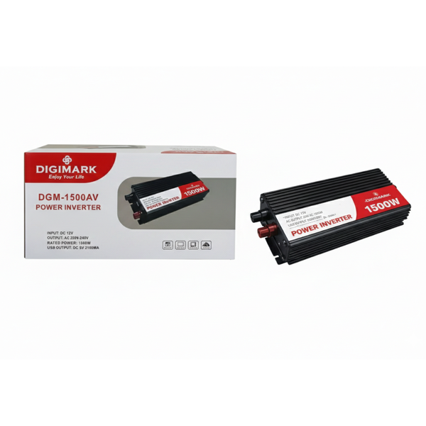 DIGIMARK Power Inverter - 1500W, DC 12V to AC 220V - DGM-1500AV