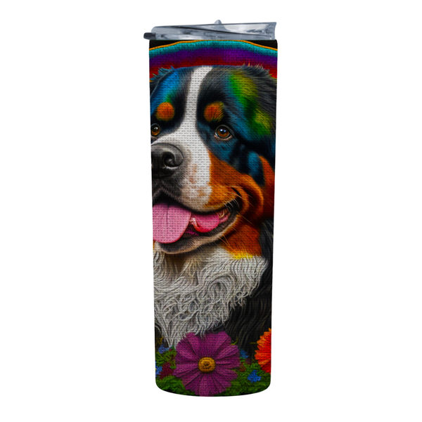 Sunflowers MOUNTAIN DOG1 20 Oz Straight Skinny Tumbler 027