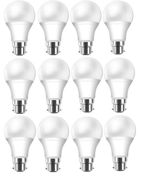 (Pack of 12) 10W LED Light Bulb, B22 Base.6500K Daylight. Daily essentials.