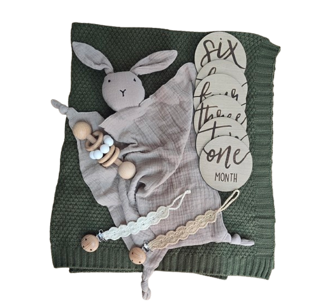 New Baby Hamper - Olive Green 12pc