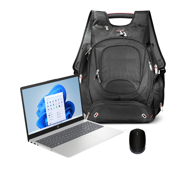 HP 15s Core i3 N305 + Impulse Laptop Bag + Logitech Mouse Bundle