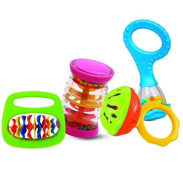 Halilit Music Instrument for Babies &amp; Toddlers: 4 Rattles &amp; Shakers
