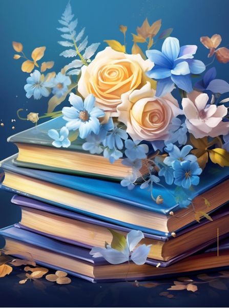 Watercolor Books Flowers Blue 2 Notebook Gift Idea A4 Notepad Pad 108