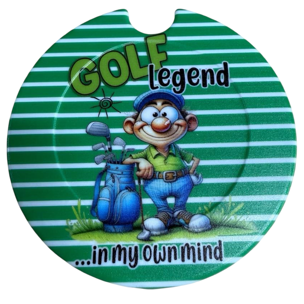 Funny Licence Disk Holder - Golf Legend in my own mind