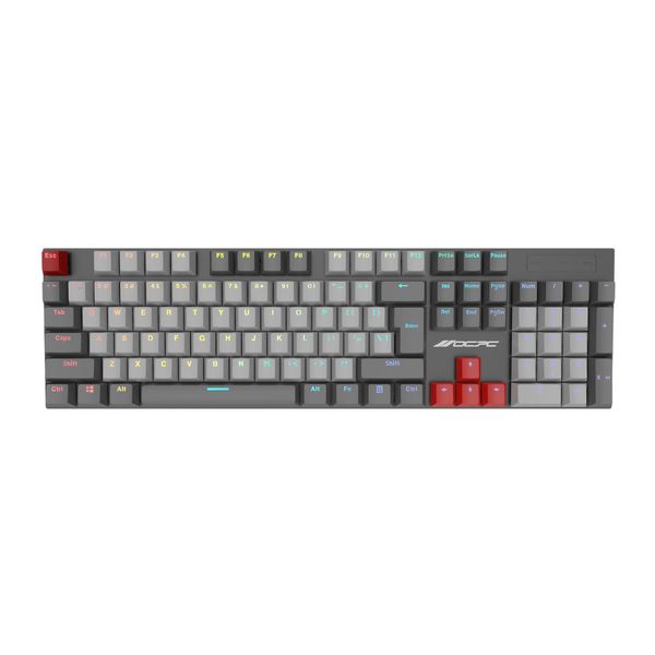 OCPC Gaming ZEROPRO Light Grey Mechanical Keyboard with RGB Effect-104 Key