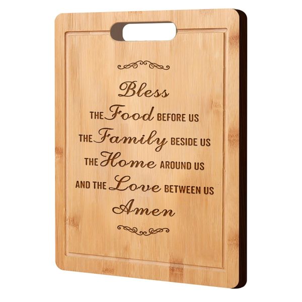 Christian Bamboo Cutting Board Engraved Gifts Religion Charcuterie Board