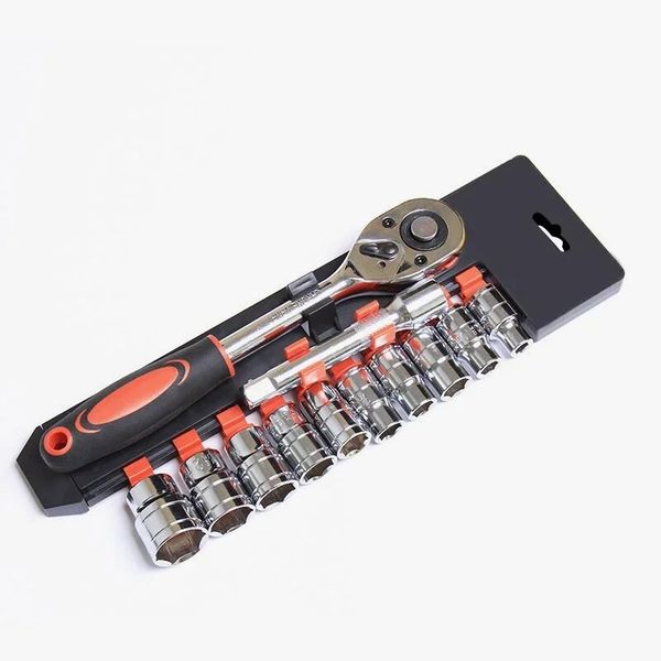 12 Piece Socket Wrench Set 1/4 Inch Socket Mechanical Ratchet Wrench