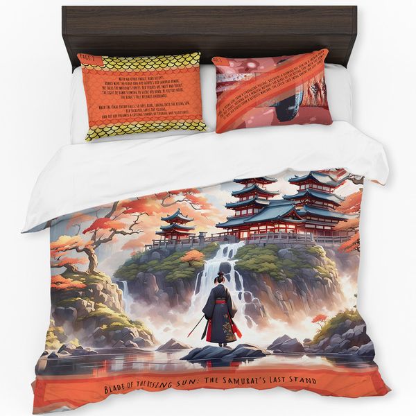 A Graceful Samurai Short Story Duvet Cover Set